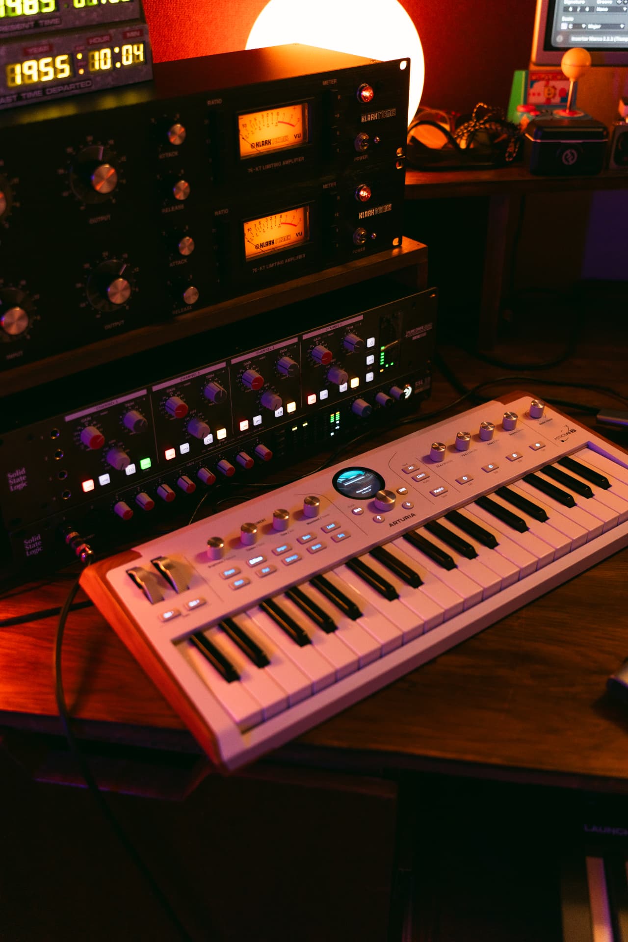 Rack de compresores y teclado controlador